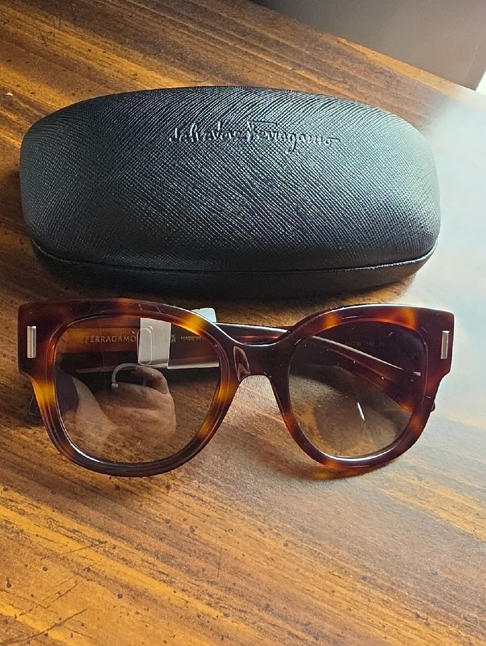 Ferragamo Sunglasses - Rivets Tea Cup Butterfly Sunglasses - Tortoise